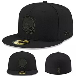 New Warriors Fitted Hat - Black on Black